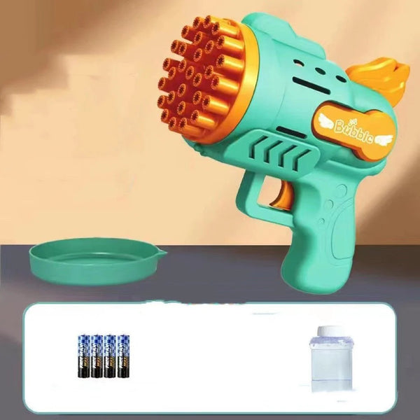 مسدس الفقاعات المضيء جاتلينج الكهربائي ألعاب صغيرة للأطفال
